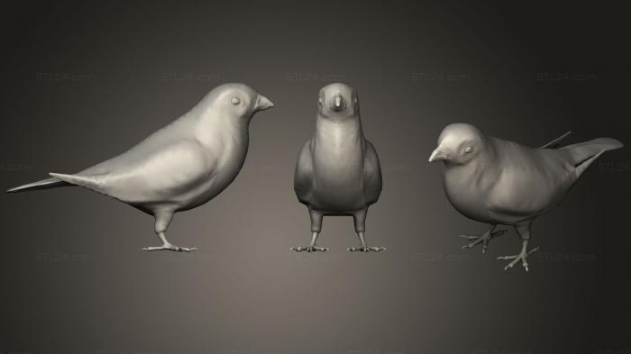 Animal figurines (Painted Bunting, STKJ_1240) 3D models for cnc